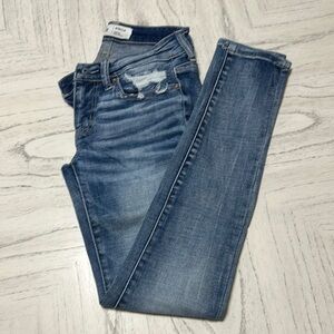 BKE Blue Distressed Skinny Jeans